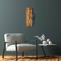 Wallity MA-294 Accesorio de Pared Decorativo de Madera y Metal Nogal y Negro